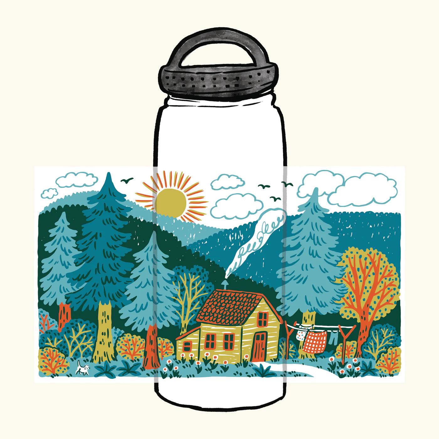 Woodland Cottage Water Bottle