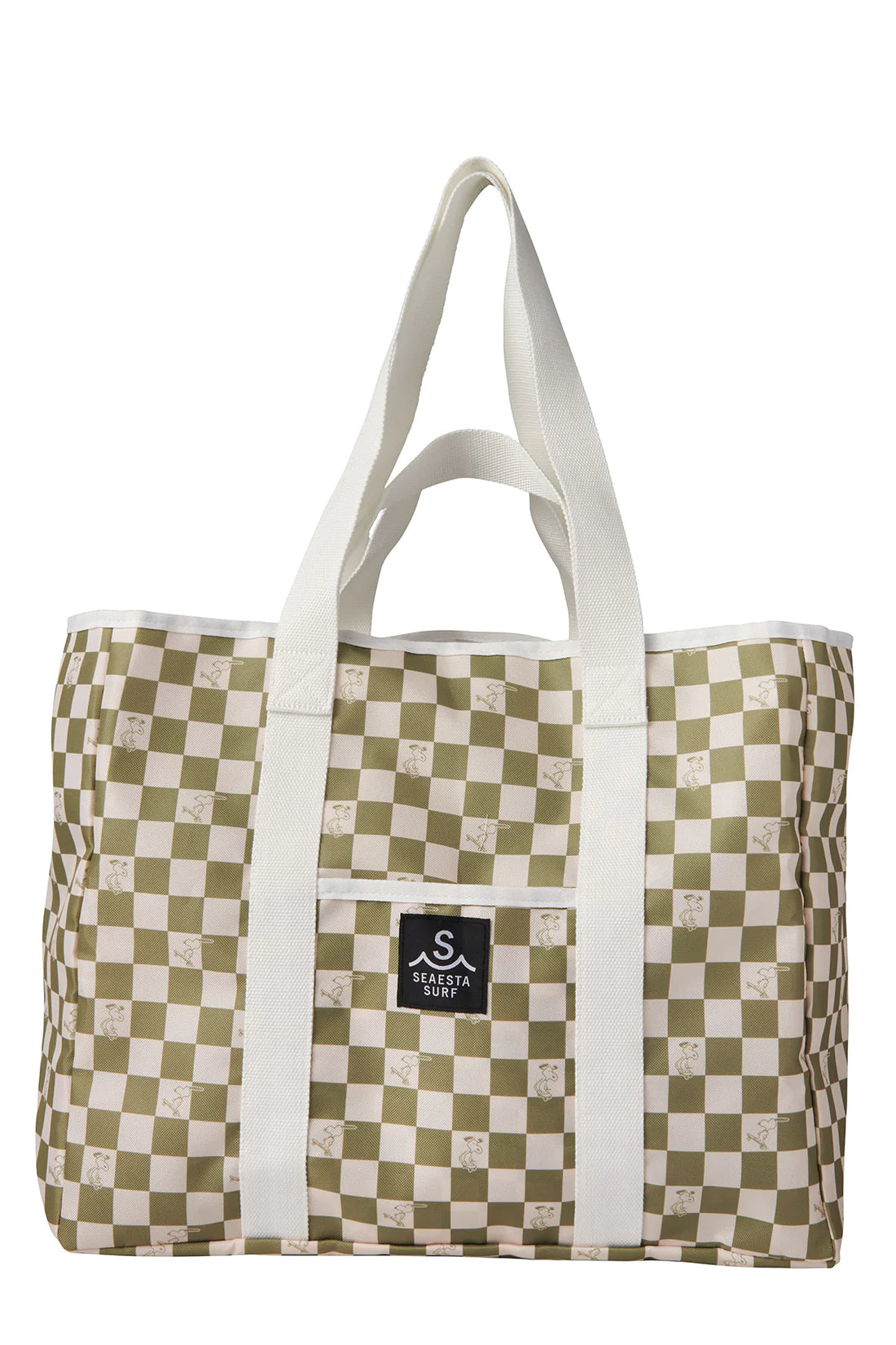 Snoopy Checkered Tote Bag