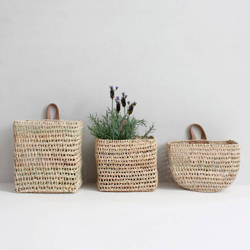 Mini Tan Wall Baskets