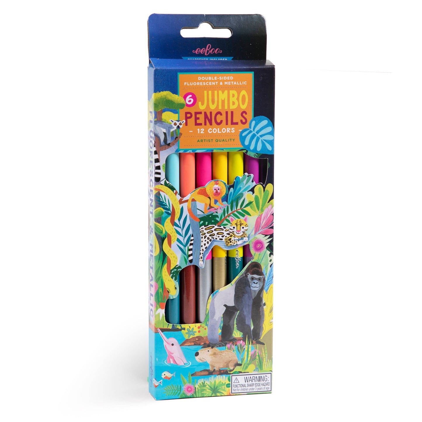 Rainforest Jumbo Metallic & Fluorescent Color Pencils