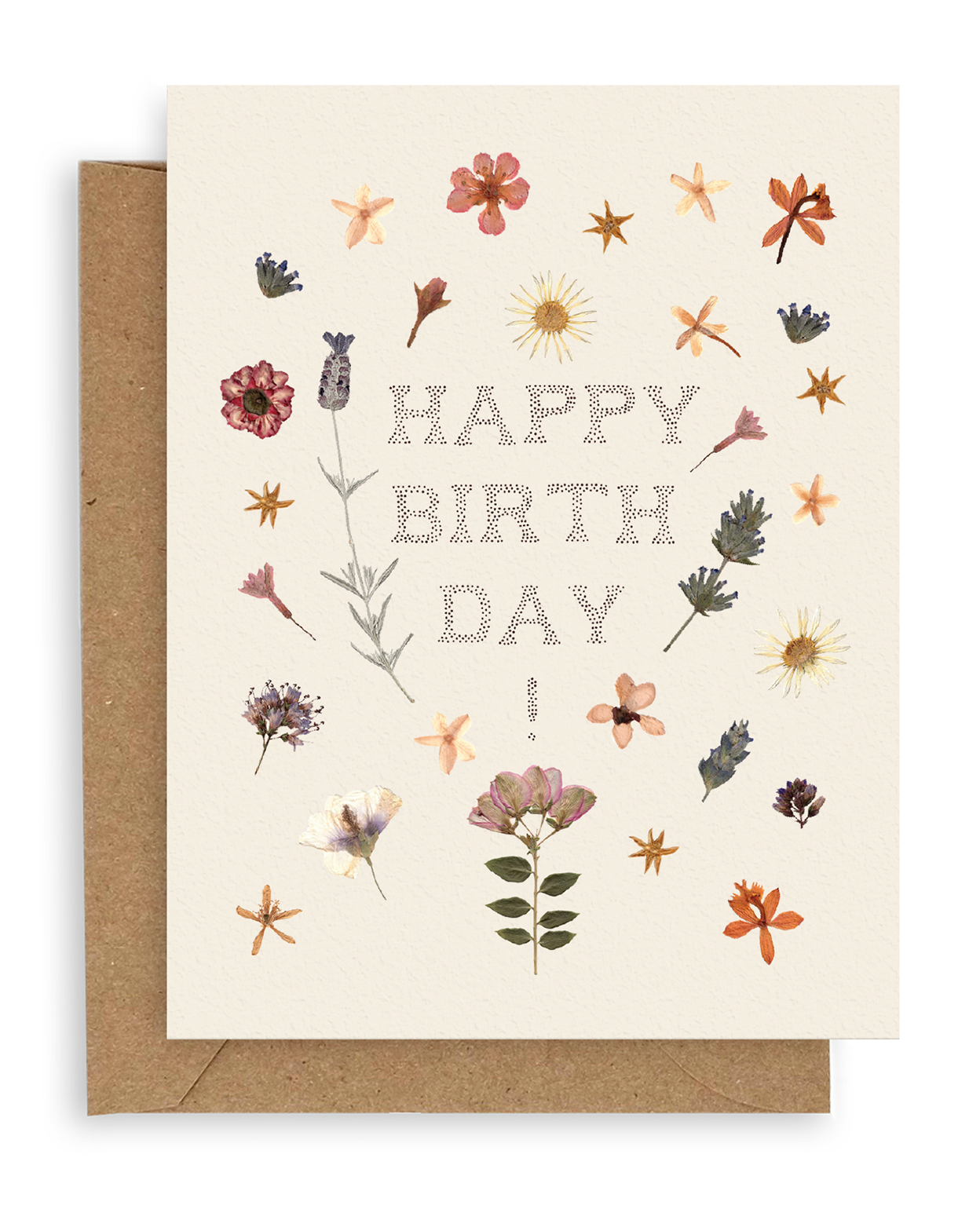 Pressed Flowers Birthday Card