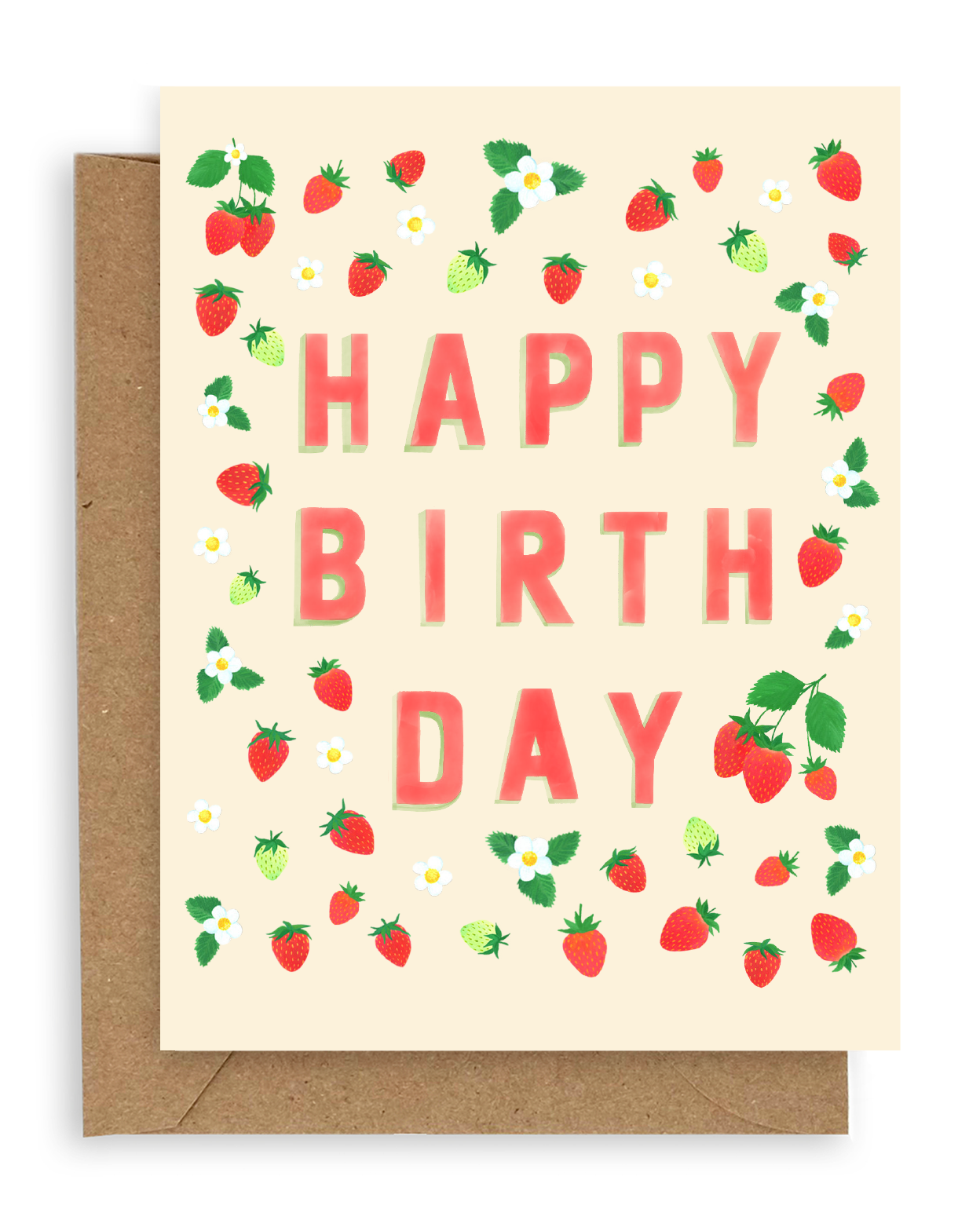 Strawberries Happy Birthday Card