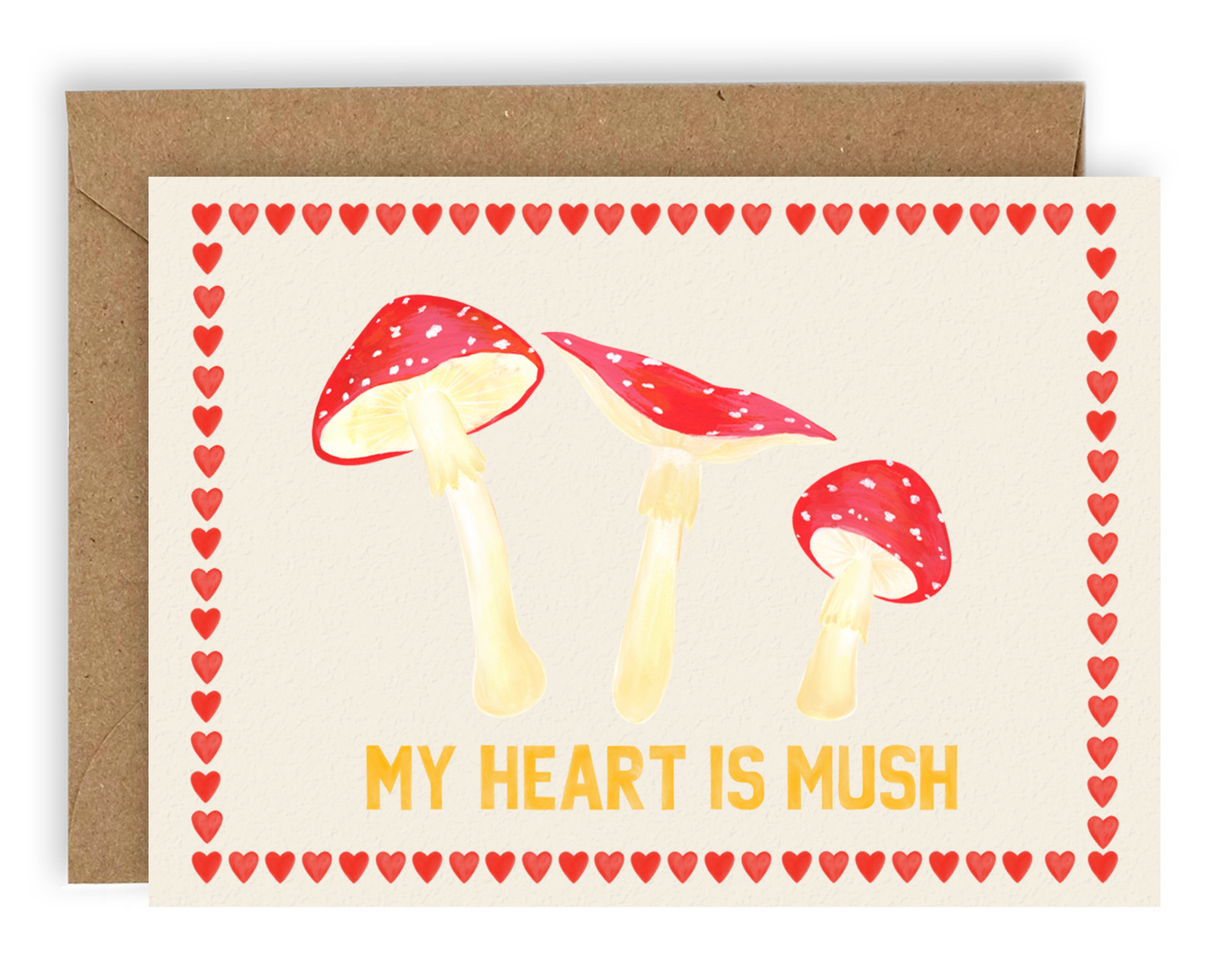 My Heart Mushroom Mini Card