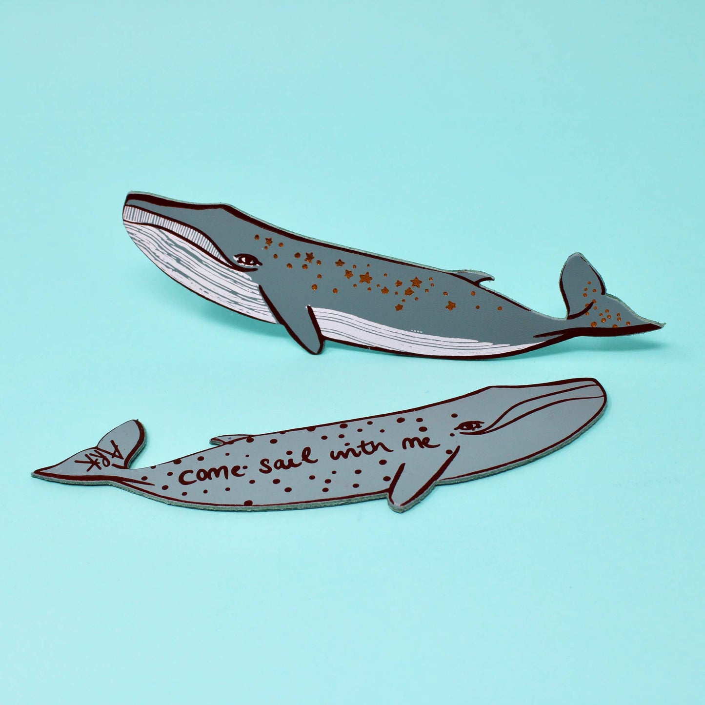 Whale 'Sail with Me' Bookmark