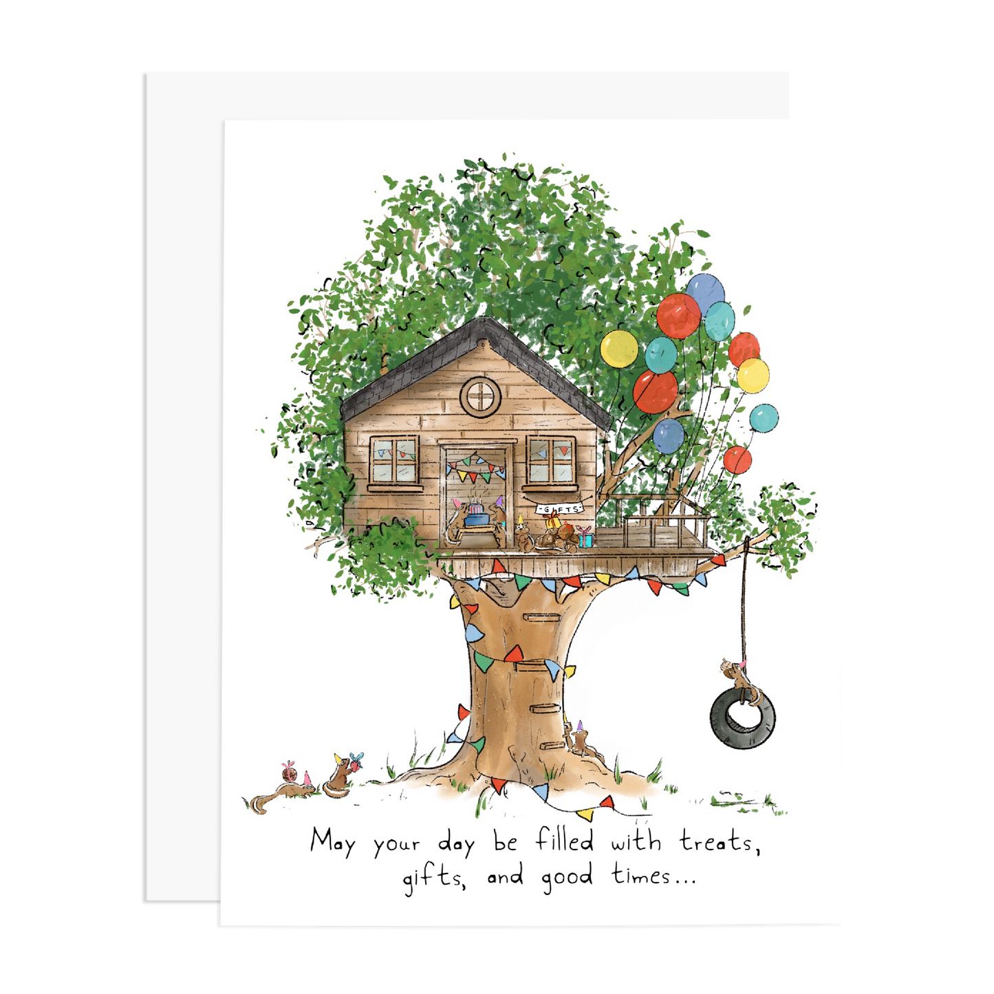 Tree House Party Greeting Card
