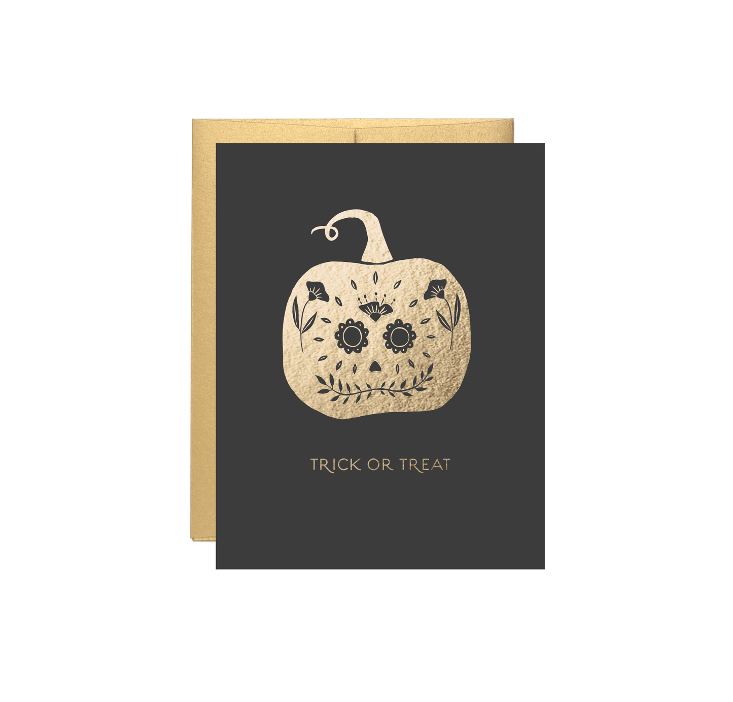 Sugar Skull Pumpkin Card