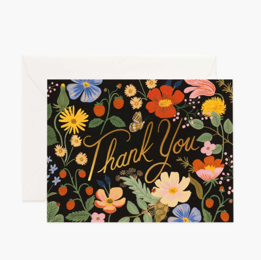 Strawberry Fields Thank You Card + Card Set