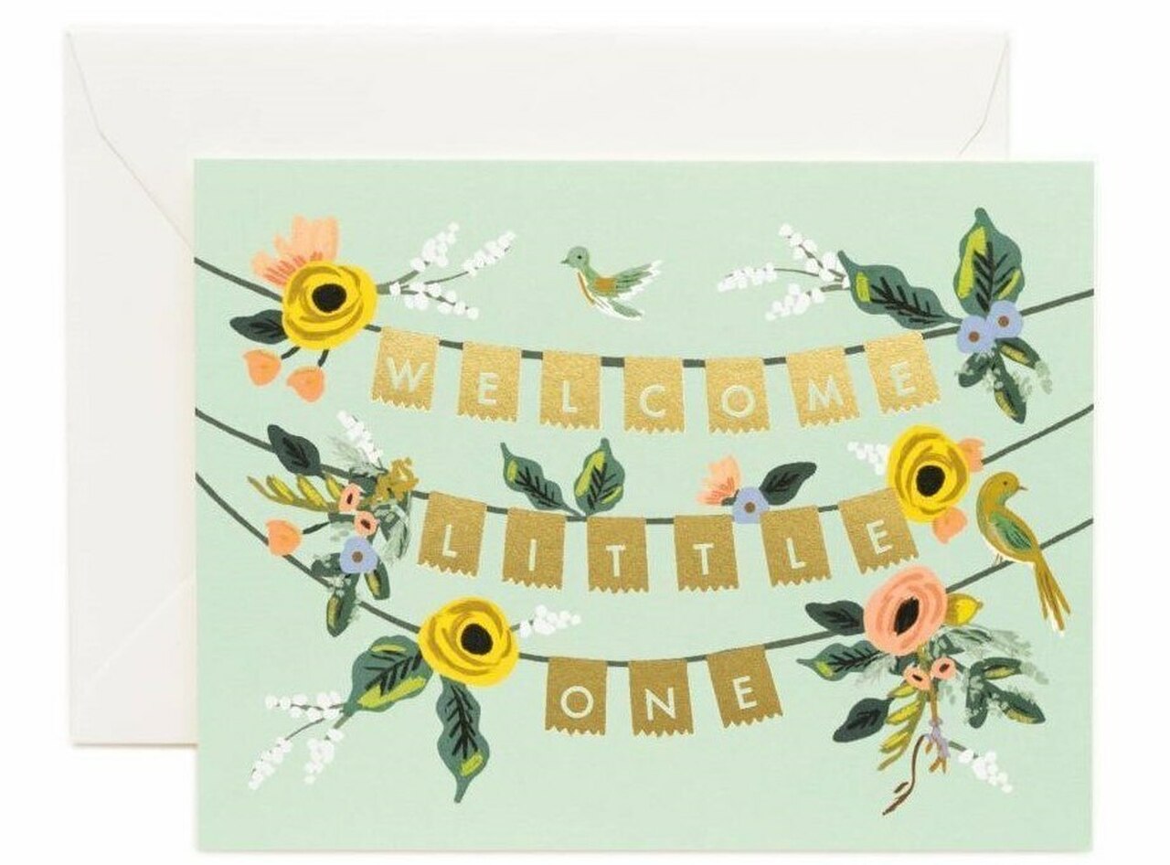 Welcome Garland Baby Card